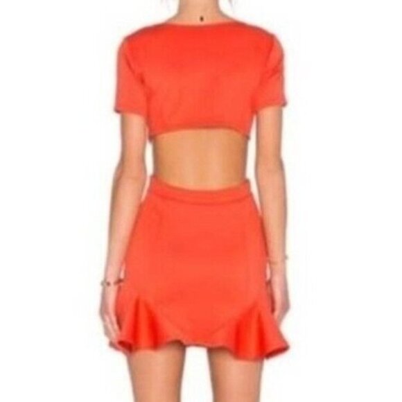 Lovers +‎ Friends Revolve Dress Size Small Coral Eternal Mini Cutout Cocktail - Picture 10 of 10